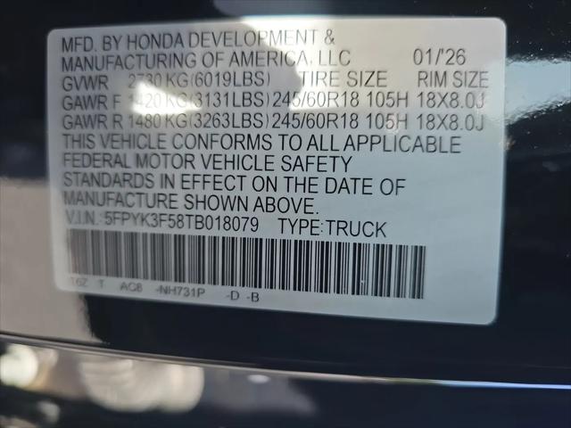 2026 Honda Ridgeline RTL