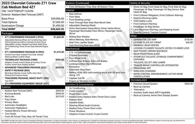 2023 Chevrolet Colorado 4WD Crew Cab Short Box Z71