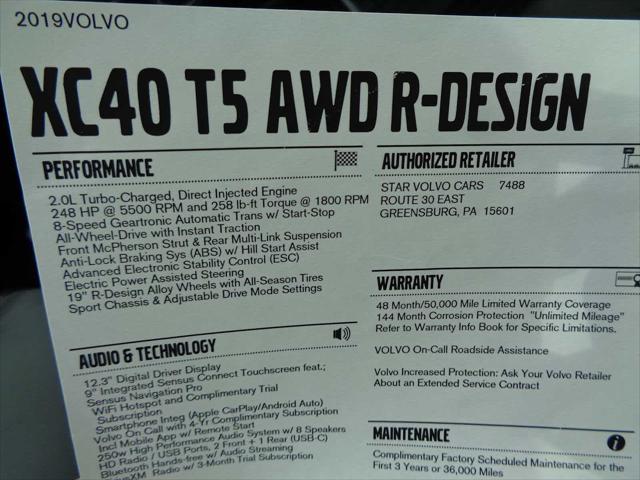2019 Volvo XC40 T5 R-Design