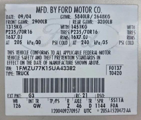 2005 Ford Explorer Sport Trac XLS