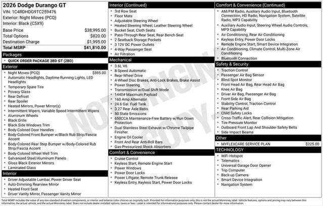 2026 Dodge Durango GT RWD