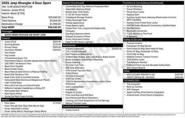 2026 Jeep Wrangler Sport