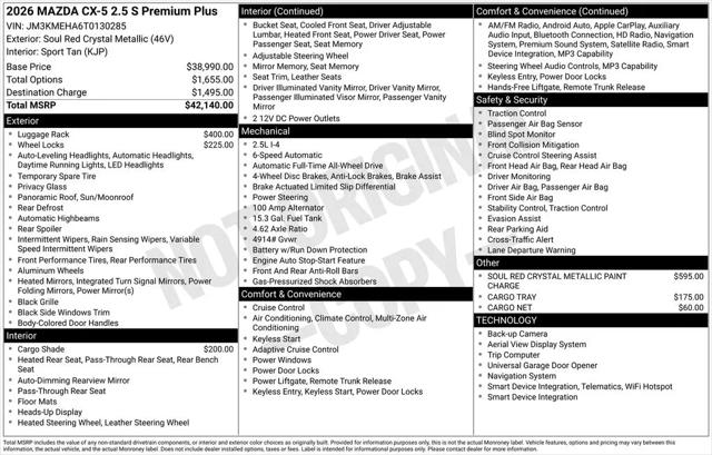 2026 Mazda CX-5 2.5 S Premium Plus