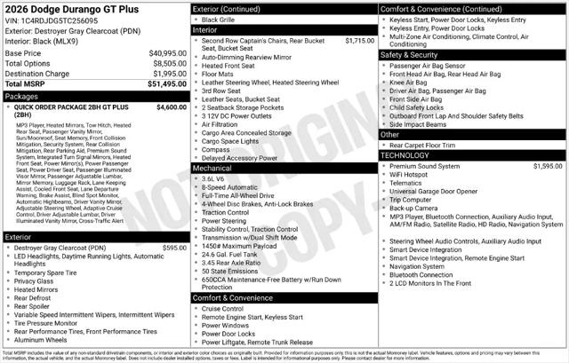2026 Dodge Durango GT Plus AWD