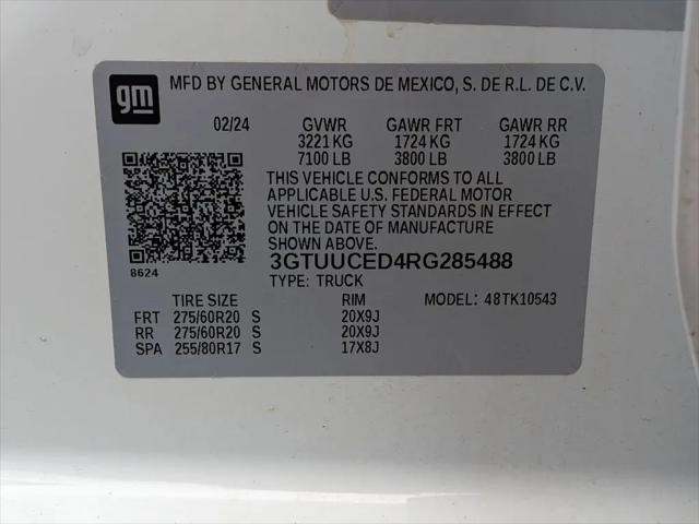 2024 GMC Sierra 1500 4WD Crew Cab Short Box Elevation with 3SB