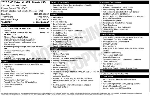2025 GMC Yukon XL AT4 Ultimate 4WD