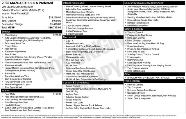 2026 Mazda CX-5 2.5 S Preferred