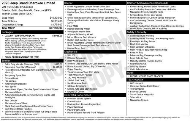2023 Jeep Grand Cherokee Limited 4x2