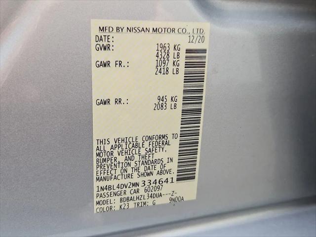2021 Nissan Altima SV FWD