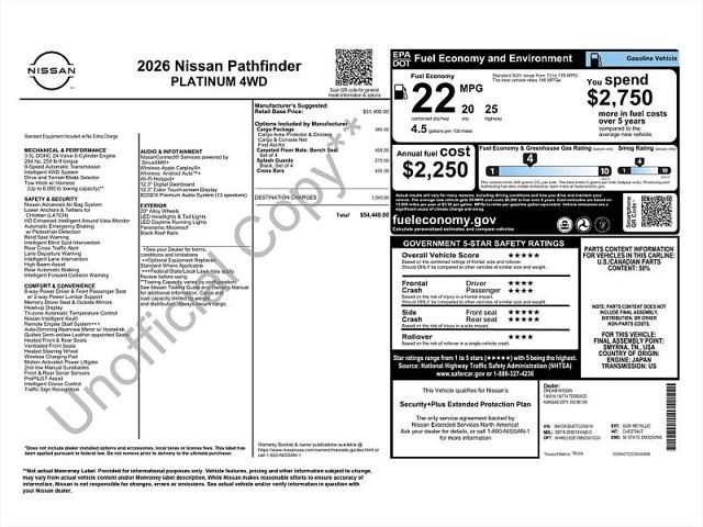 2026 Nissan Pathfinder Platinum