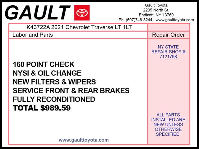 2021 Chevrolet Traverse AWD LT Cloth