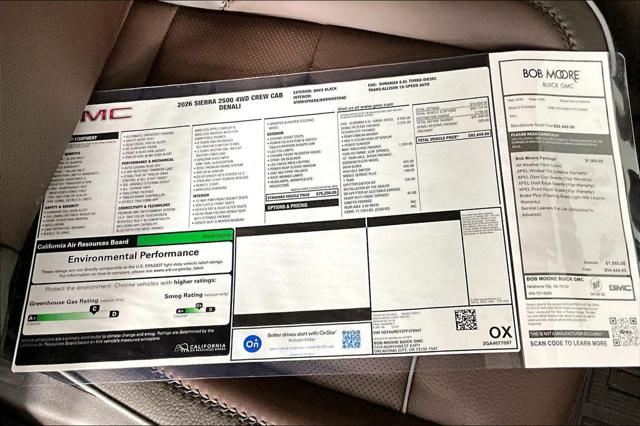 2026 GMC Sierra 2500HD Crew Cab, Standard Bed, Denali, 4WD