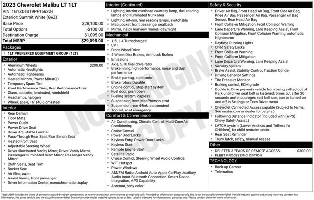 2023 Chevrolet Malibu FWD 1LT