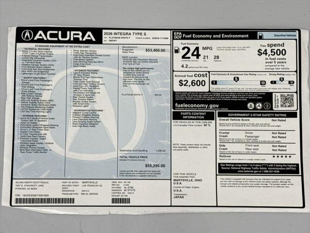 2026 Acura Integra FWD Type S