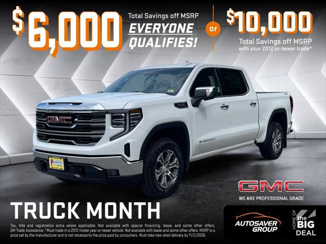 2026 GMC Sierra 1500 Crew Cab, Short Bed, SLT, 4WD for sale in North Springfield, VT