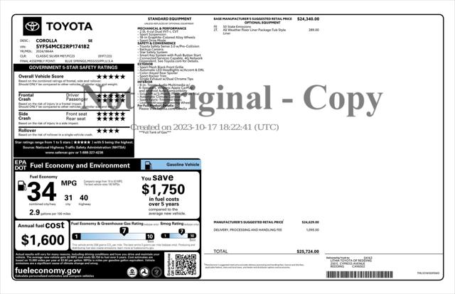 2024 Toyota Corolla SE