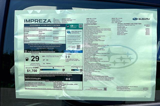 2026 Subaru Impreza Sport