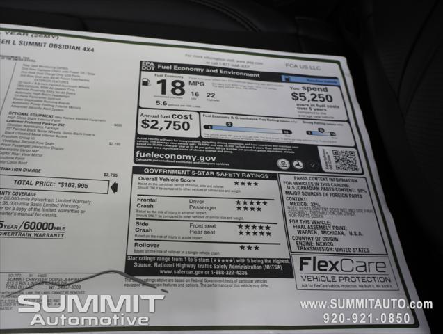 2026 Jeep Grand Wagoneer L Summit Obsidian 4x4