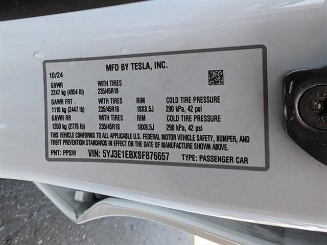 2025 Tesla Model 3 Long Range All-Wheel Drive