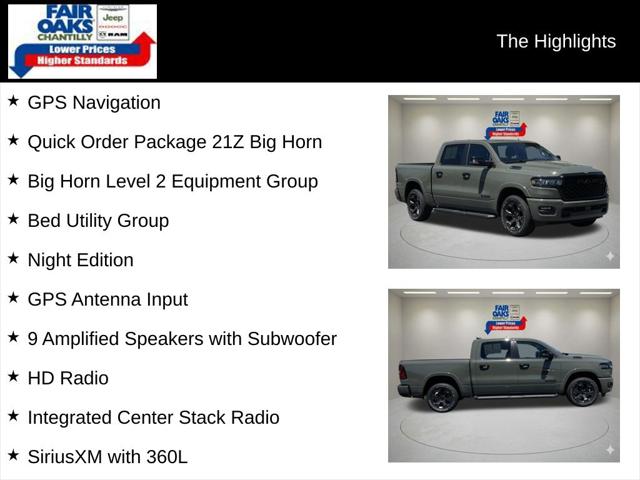 2026 RAM 1500 Big Horn Crew Cab 4x4 57 Box 2026 RAM 1500 Big Horn Crew Cab 4x4 57 Box