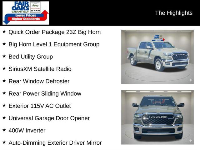 2026 RAM 1500 Big Horn Crew Cab 4x4 57 Box 2026 RAM 1500 Big Horn Crew Cab 4x4 57 Box