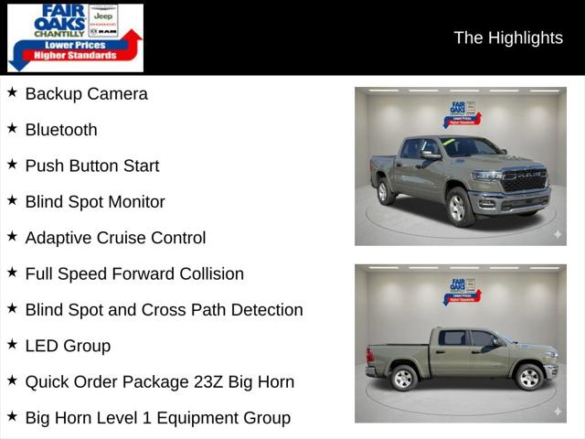 2026 RAM 1500 Big Horn Crew Cab 4x4 57 Box 2026 RAM 1500 Big Horn Crew Cab 4x4 57 Box