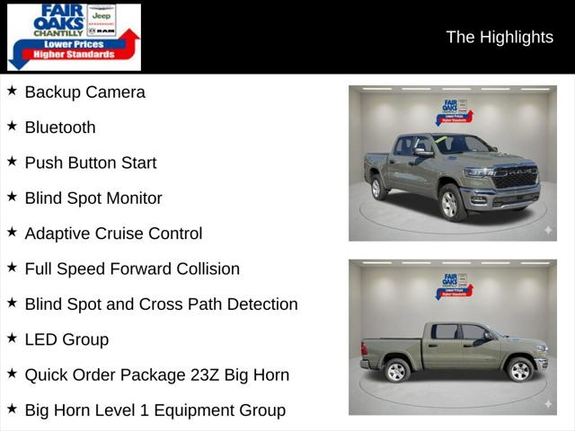 2026 RAM 1500 Big Horn Crew Cab 4x4 57 Box 2026 RAM 1500 Big Horn Crew Cab 4x4 57 Box