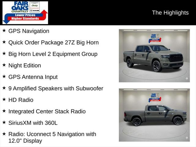 2026 RAM 1500 Big Horn Crew Cab 4x4 57 Box 2026 RAM 1500 Big Horn Crew Cab 4x4 57 Box