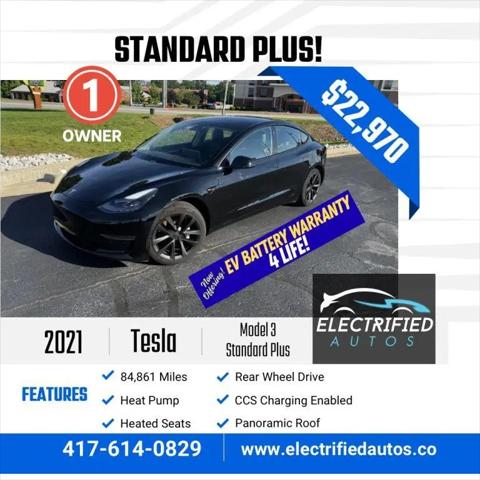 2021 Tesla Model 3 Standard Range Plus Rear-Wheel Drive for sale in Joplin, MO