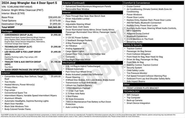 2024 Jeep Wrangler 4xe Sport S 4xe