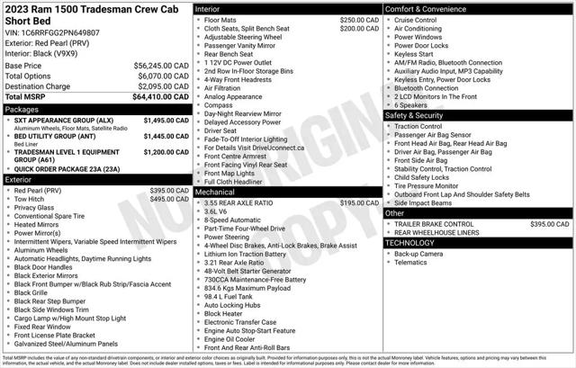 2023 Ram 1500 Tradesman