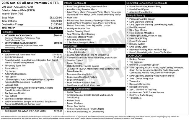 2025 Audi Q5 Premium TFSI quattro S tronic