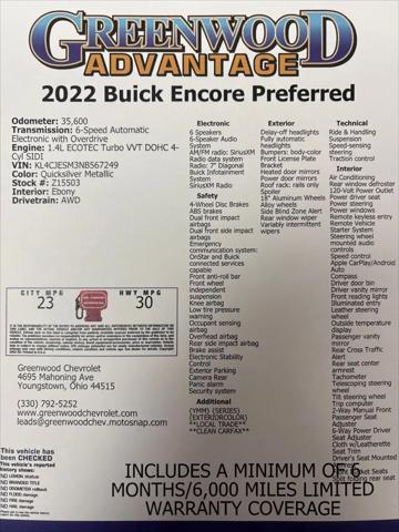 2022 Buick Encore AWD Preferred