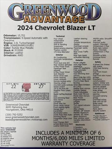 2024 Chevrolet Blazer AWD 3LT