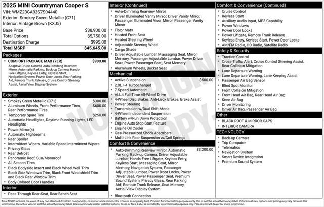 2025 MINI Cooper Countryman Cooper S