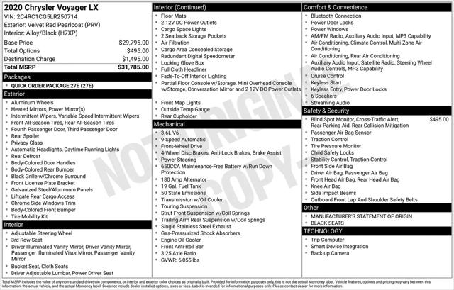 2020 Chrysler Voyager LX