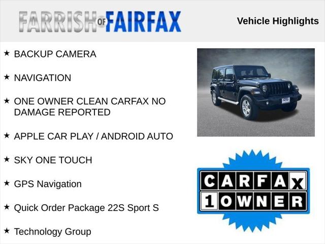 2022 Jeep Wrangler Unlimited Sport S 4x4 2022 Jeep Wrangler Unlimited Sport S 4x4