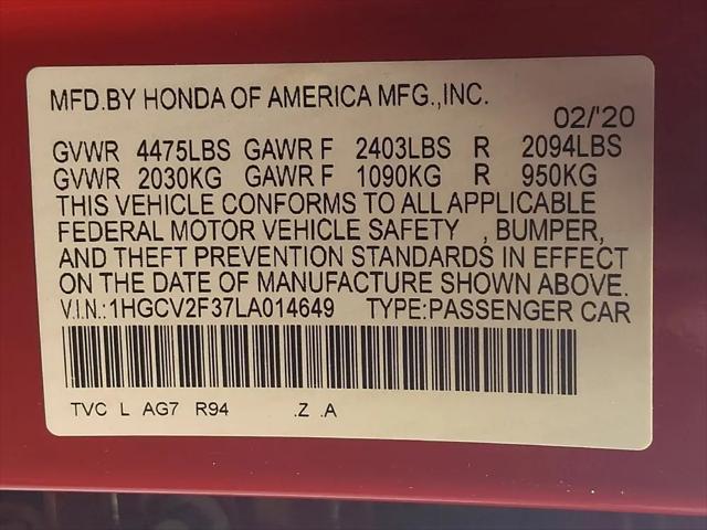 2020 Honda Accord Sport 2.0T