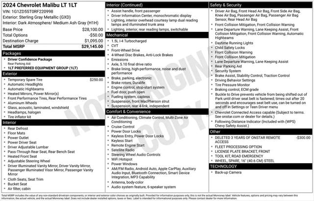 2024 Chevrolet Malibu FWD 1LT