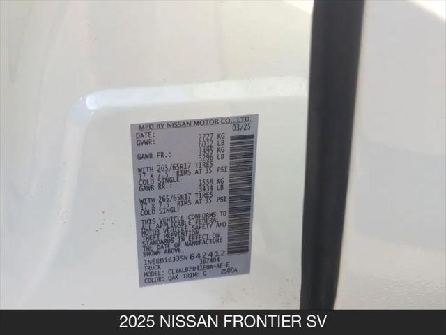 2025 Nissan Frontier Crew Cab SV 4x2