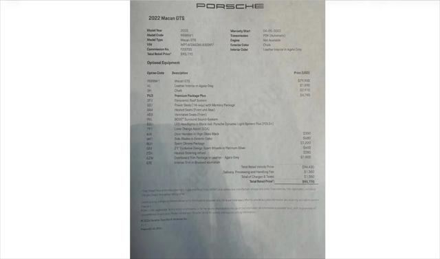 2022 Porsche Macan GTS