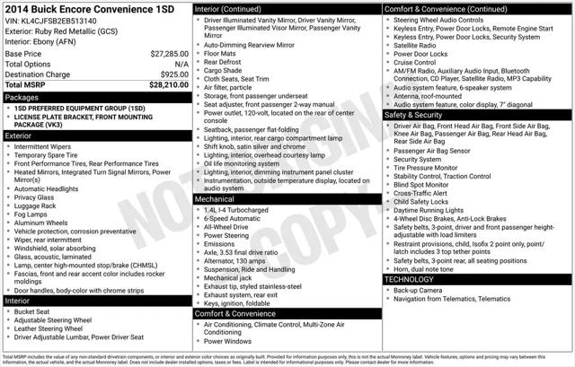 2014 Buick Encore Convenience