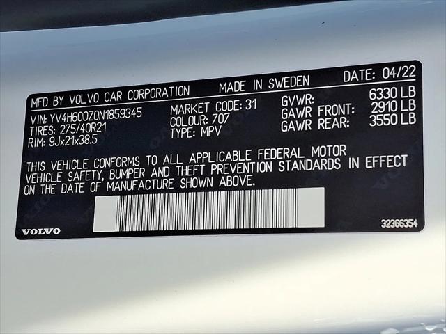 2022 Volvo XC90 Recharge T8 Inscription Expression Extended Range 6P