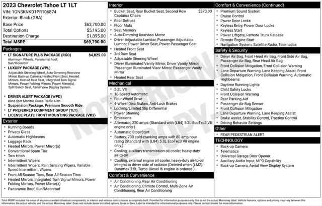 2023 Chevrolet Tahoe 4WD LT