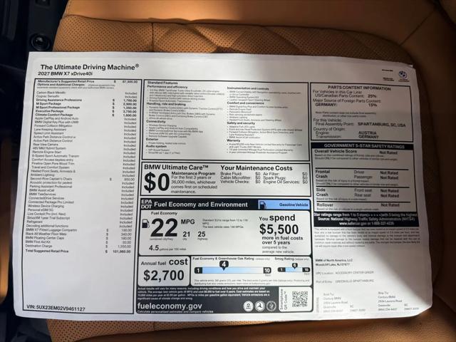 2027 BMW X7 xDrive40i