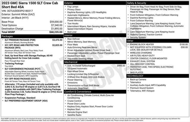 2023 GMC Sierra 1500 4WD Crew Cab Short Box SLT