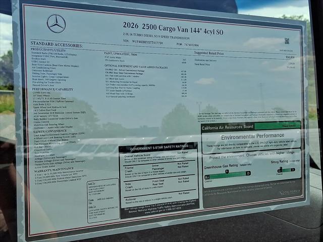 2026 Mercedes-Benz Sprinter 2500 Standard Roof 4-Cyl Diesel