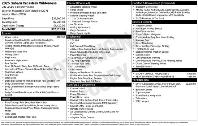 2025 Subaru Crosstrek Wilderness