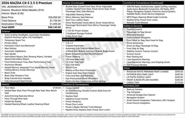 2026 Mazda CX-5 2.5 S Premium