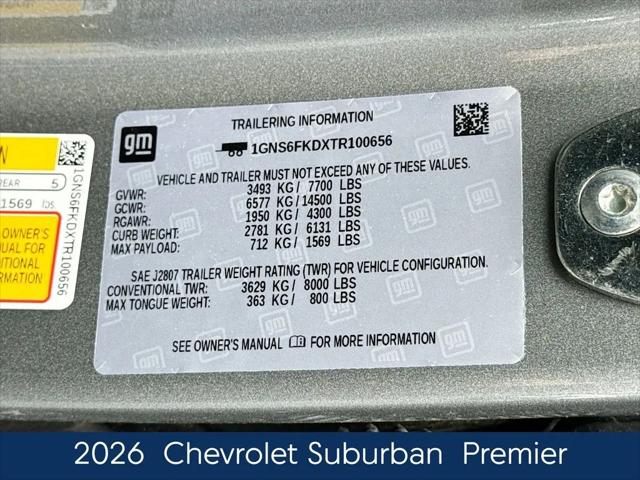 2026 Chevrolet Suburban Premier, 4WD